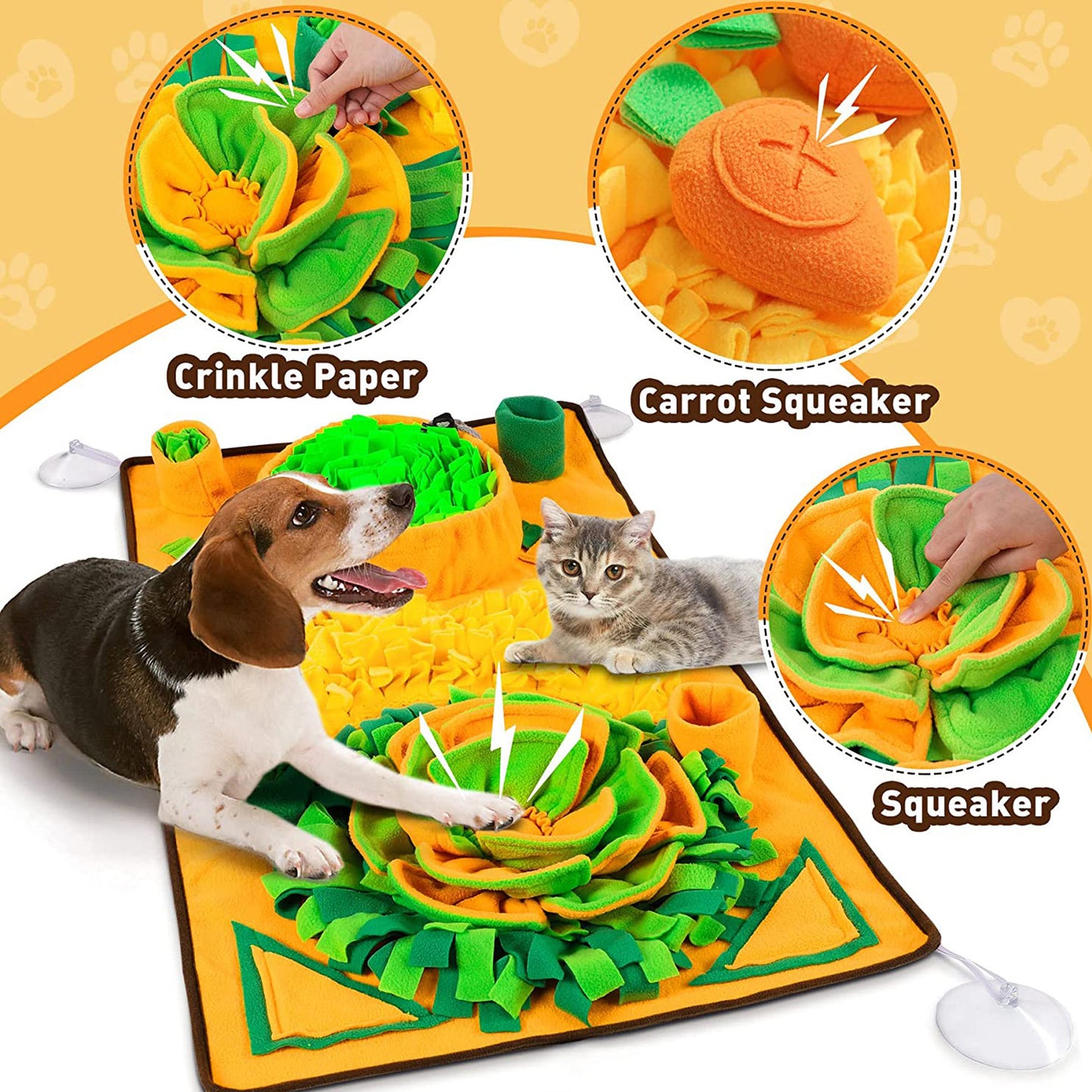 🐾 Tapete Snuffle XL para Perros y Gatos — Juguete Interactivo de Enriquecimiento Mental